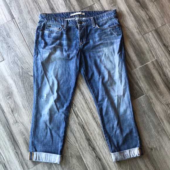Joe's Jeans Denim - Joe’s Jeans Distressed Kicker Capri Rolled Hem
